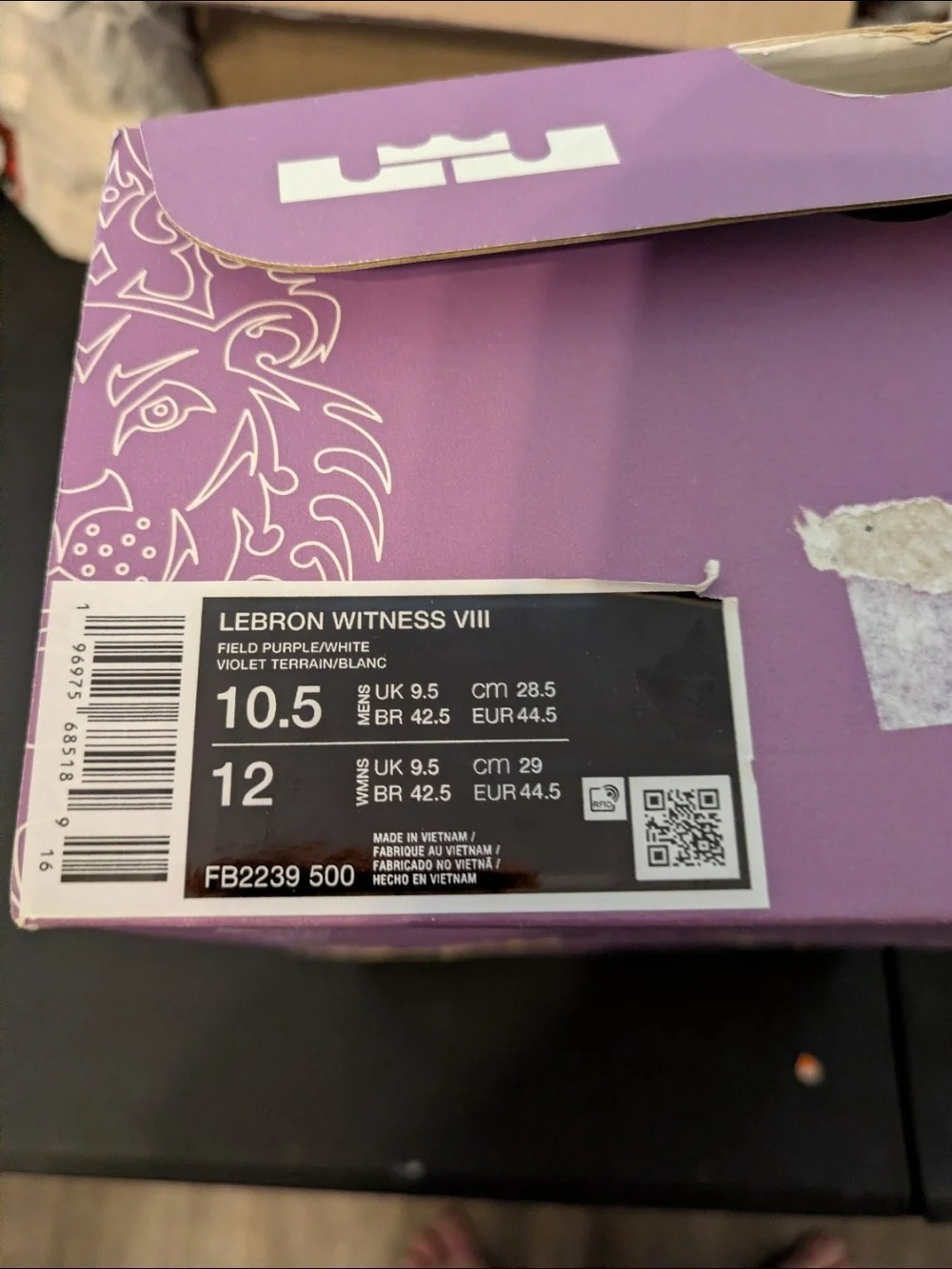 Nike LeBron James Witness VIII Brand New In Box Never Worn